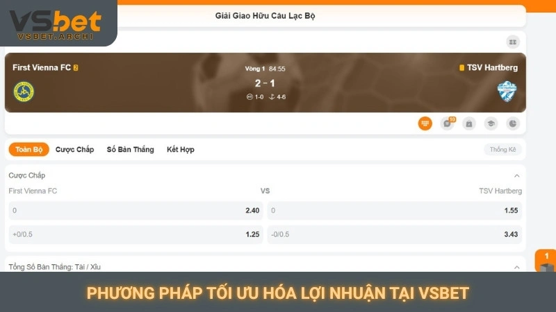 Cá cược bóng đá online Vsbet: Uy tín & an toàn tuyệt đối 4 Phương pháp tối ưu hóa lợi nhuận tại Vsbet