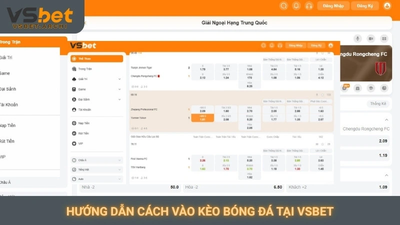 Cách vào kèo bóng đá Vsbet: Hướng dẫn chi tiết cho bạn 2 Hướng dẫn cách vào kèo bóng đá tại Vsbet