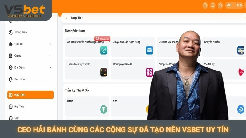 CEO Hải Bánh cùng các cộng sự đã tạo nên Vsbet uy tín
