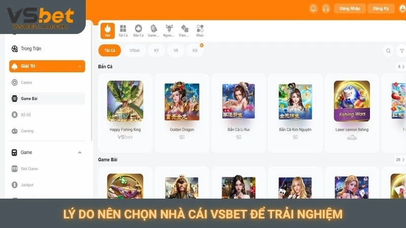Đăng ký Vsbet - Nhận ngay tiền thưởng lớn cho tân thủ 3 Lý do nên chọn nhà cái Vsbet để trải nghiệm