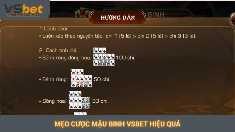 Chơi mậu binh online Vsbet: So tài sắp xếp bài đỉnh cao 3 Mẹo cược mậu binh Vsbet hiệu quả