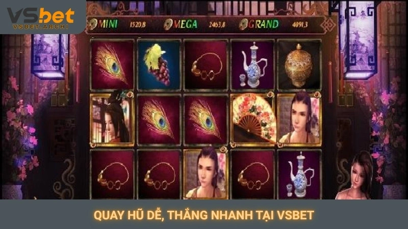 Nổ hũ Kim Bình Mai Vsbet: Săn jackpot cốt truyện hấp dẫn 3 Quay hũ dễ, thắng nhanh tại Vsbet